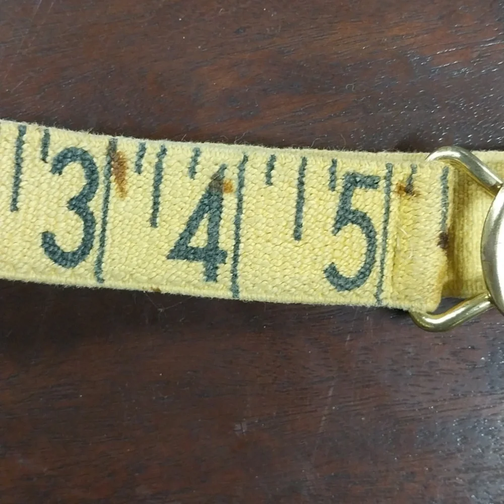 Vintage Yellow Measuring Tape Belt